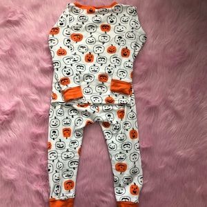 Boy pumpkin pajamas